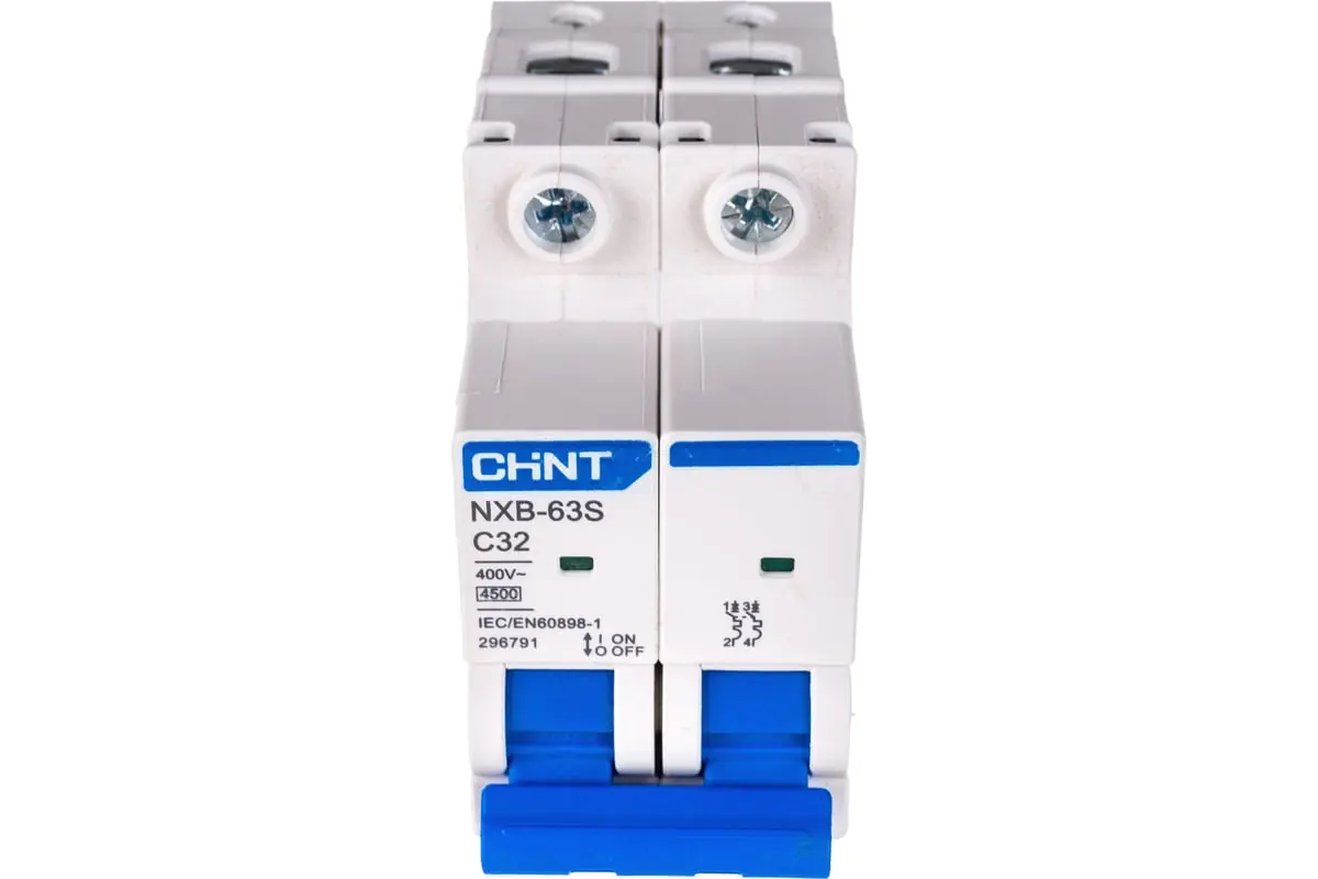 Автоматический выключатель CHINT NXB-63S 2P 32А 4,5kA тип C